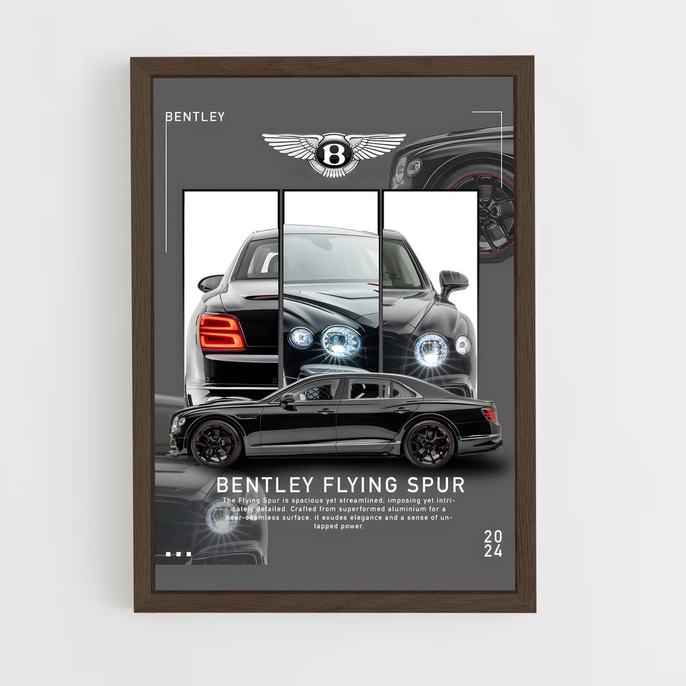 bentley-6 cadre Bois foncé