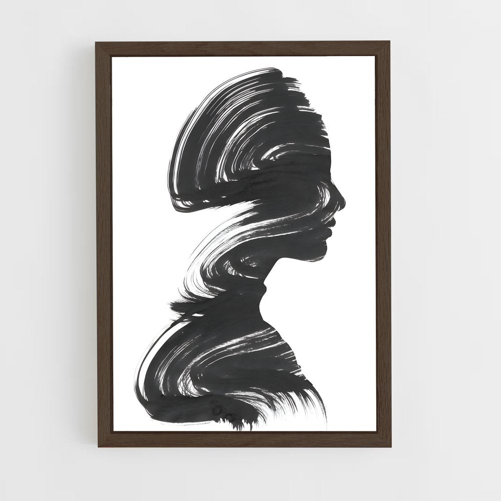 black-and-white-1 cadre Bois foncé