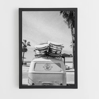 Poster Noir et Blanc Surf