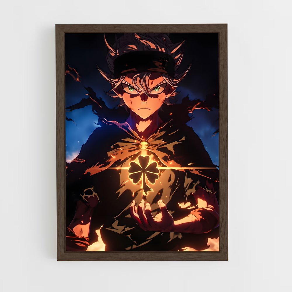 black-clover-20 cadre Bois foncé