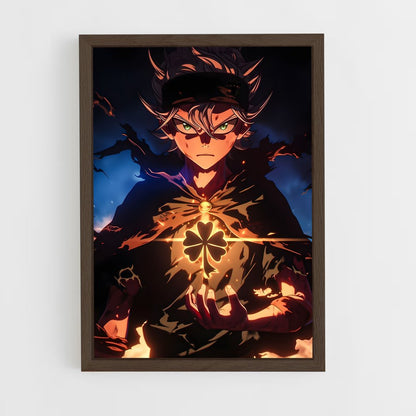 black-clover-20 cadre Bois foncé