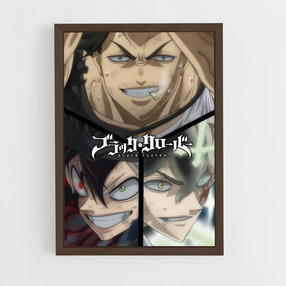 black-clover-6 cadre Bois foncé