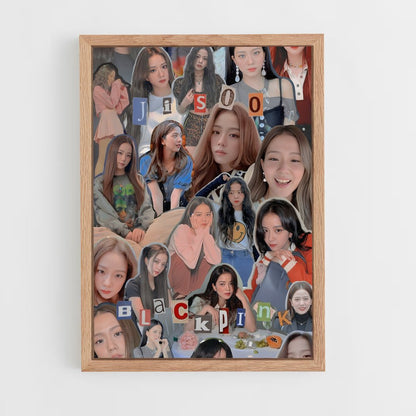 blackpink-9 cadre Bois clair