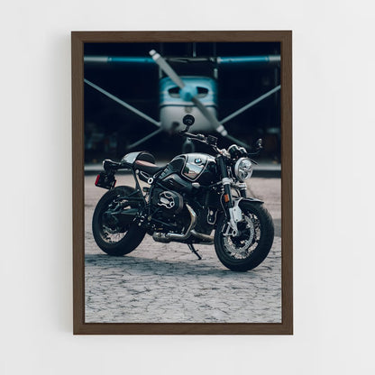 bmw-moto-3 cadre Bois foncé