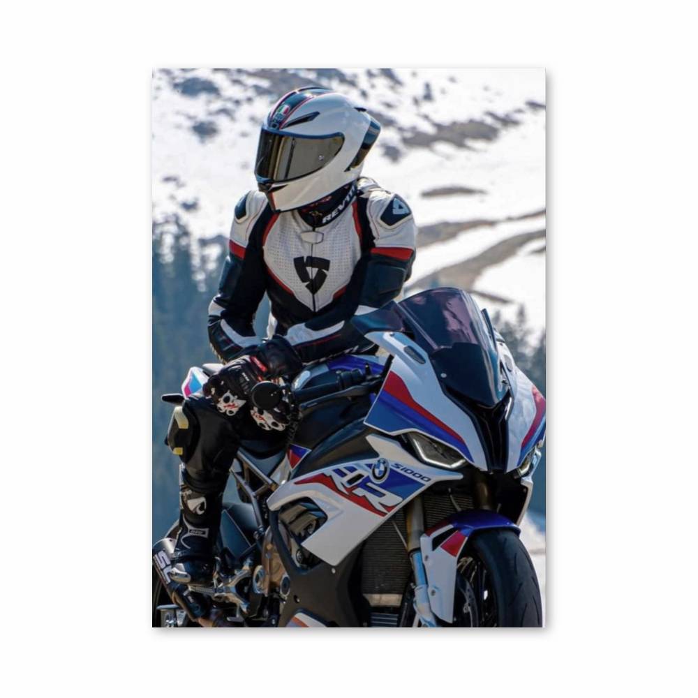 Poster BMW Moto Montagne