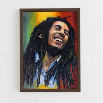 bob-marley-9 cadre Bois foncé