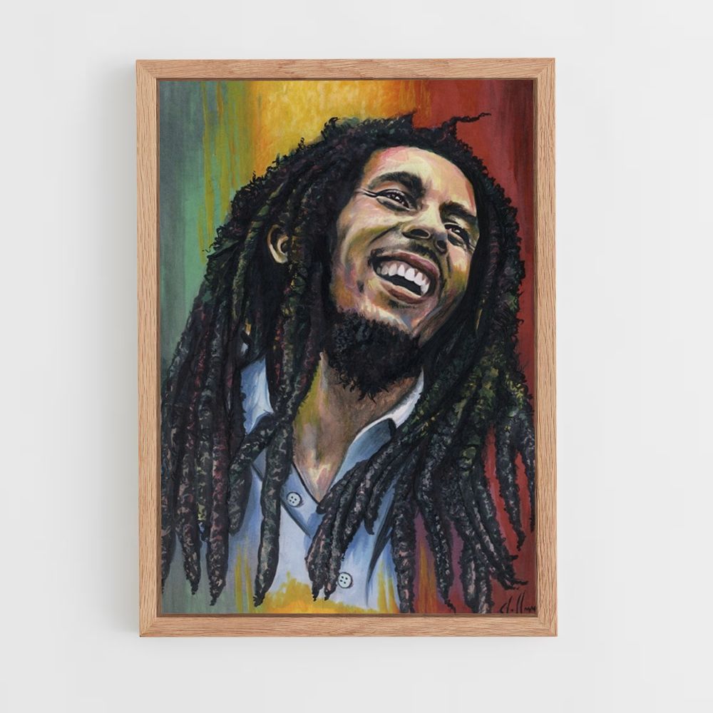 Poster Bob Marley Vert Jaune Rouge