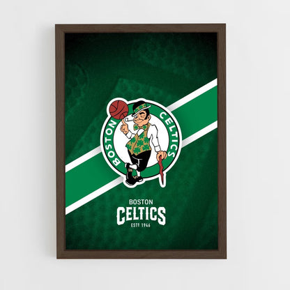 boston-celtics-2 cadre Bois foncé