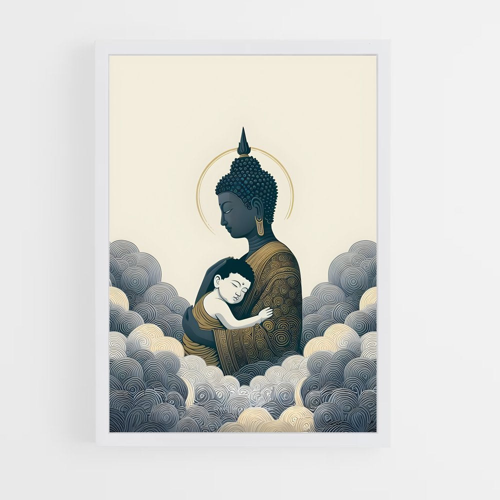 bouddha-2 cadre Blanc