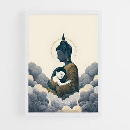 bouddha-2 cadre Blanc