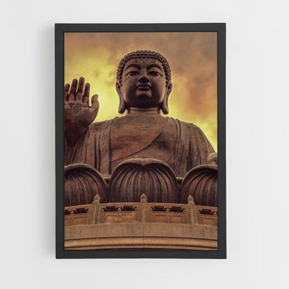 Poster Orange Bouddha