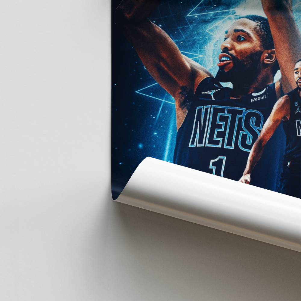 Poster Brooklyn Nets Bleu