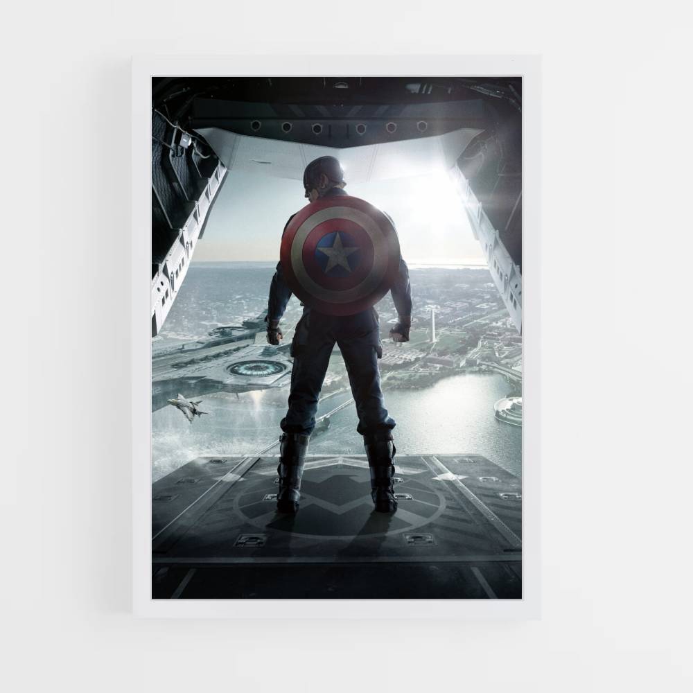 Poster Captain America Avion