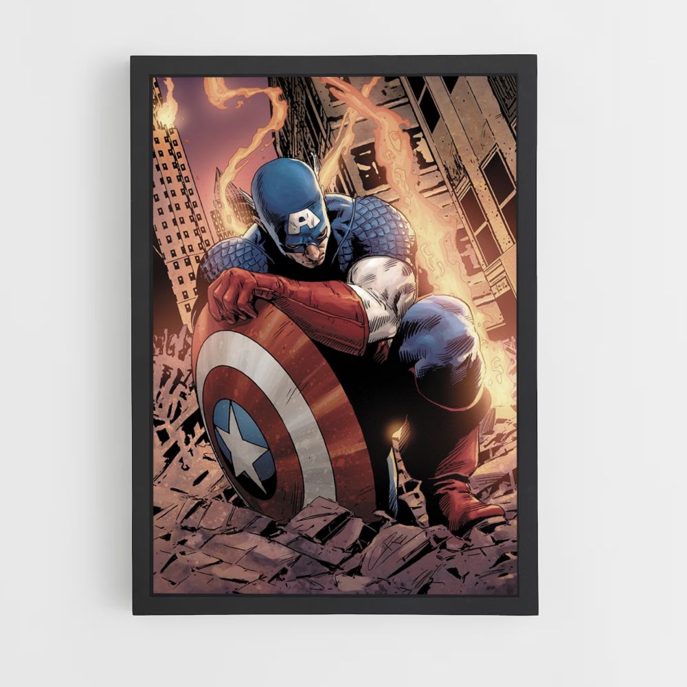 Poster Captain America Dessin