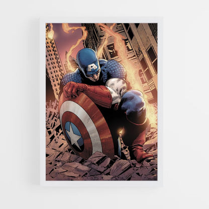 Poster Captain America Dessin