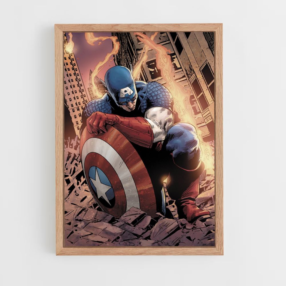 Poster Captain America Dessin