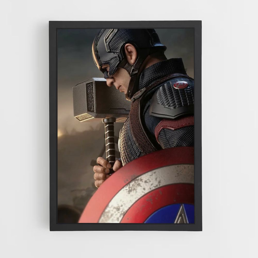 Poster Captain America Mjolnir