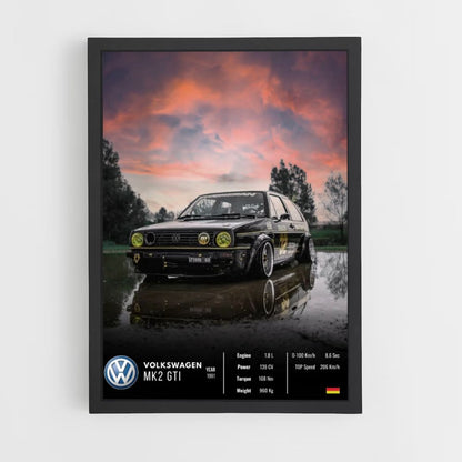 Affiche Volkswagen MK2 GTI