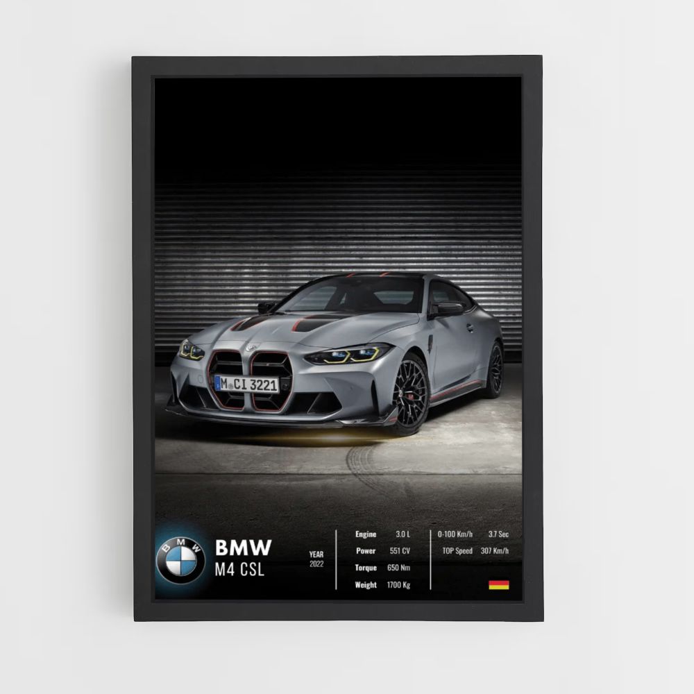 Affiche BMW M4 CSL