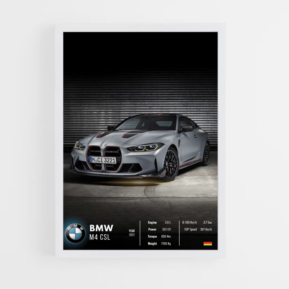 Affiche BMW M4 CSL