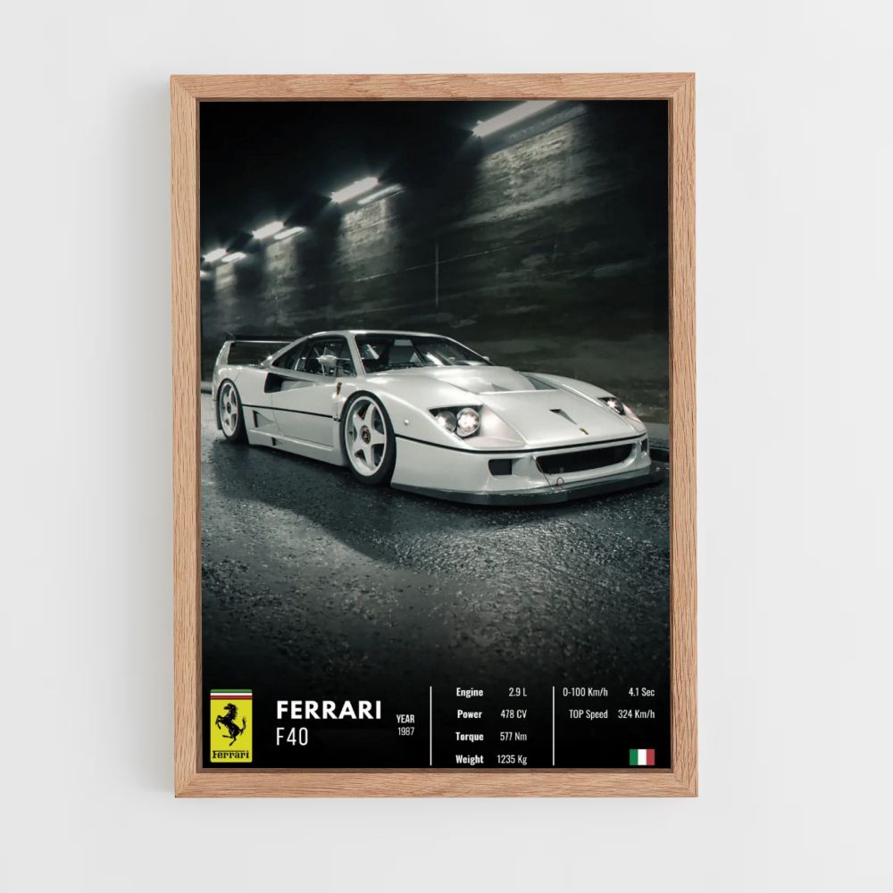 Affiche Ferrari F40