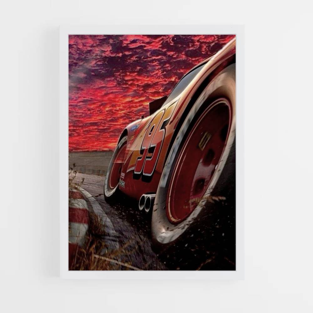 Poster Flash Mcqueen Rouge