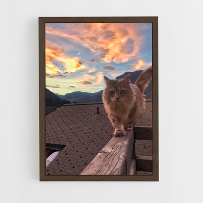 cat-9 cadre Bois foncé