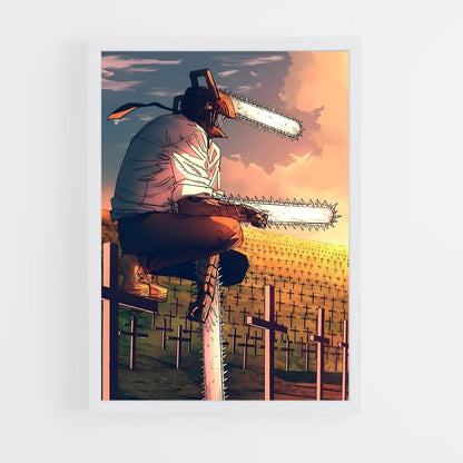 chainsaw-man-15 cadre Blanc