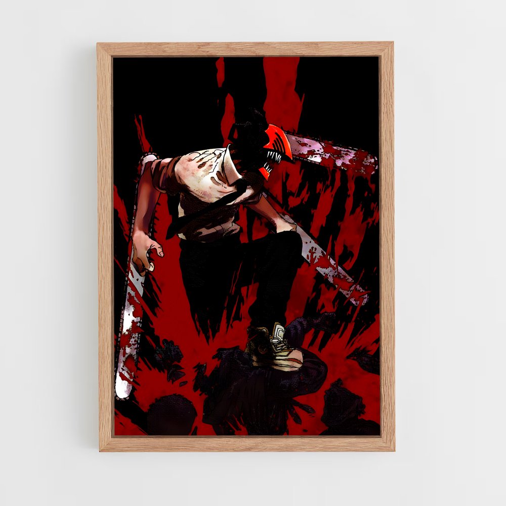 chainsaw-man-16 cadre Bois clair