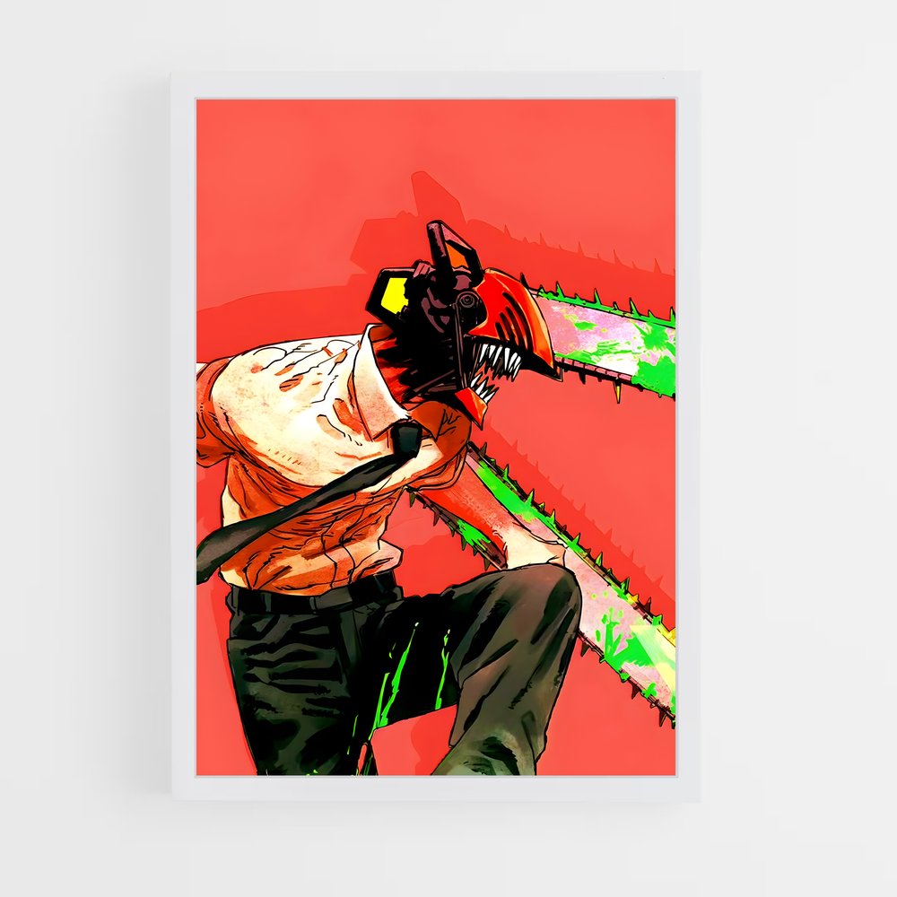chainsaw-man-5 cadre Blanc