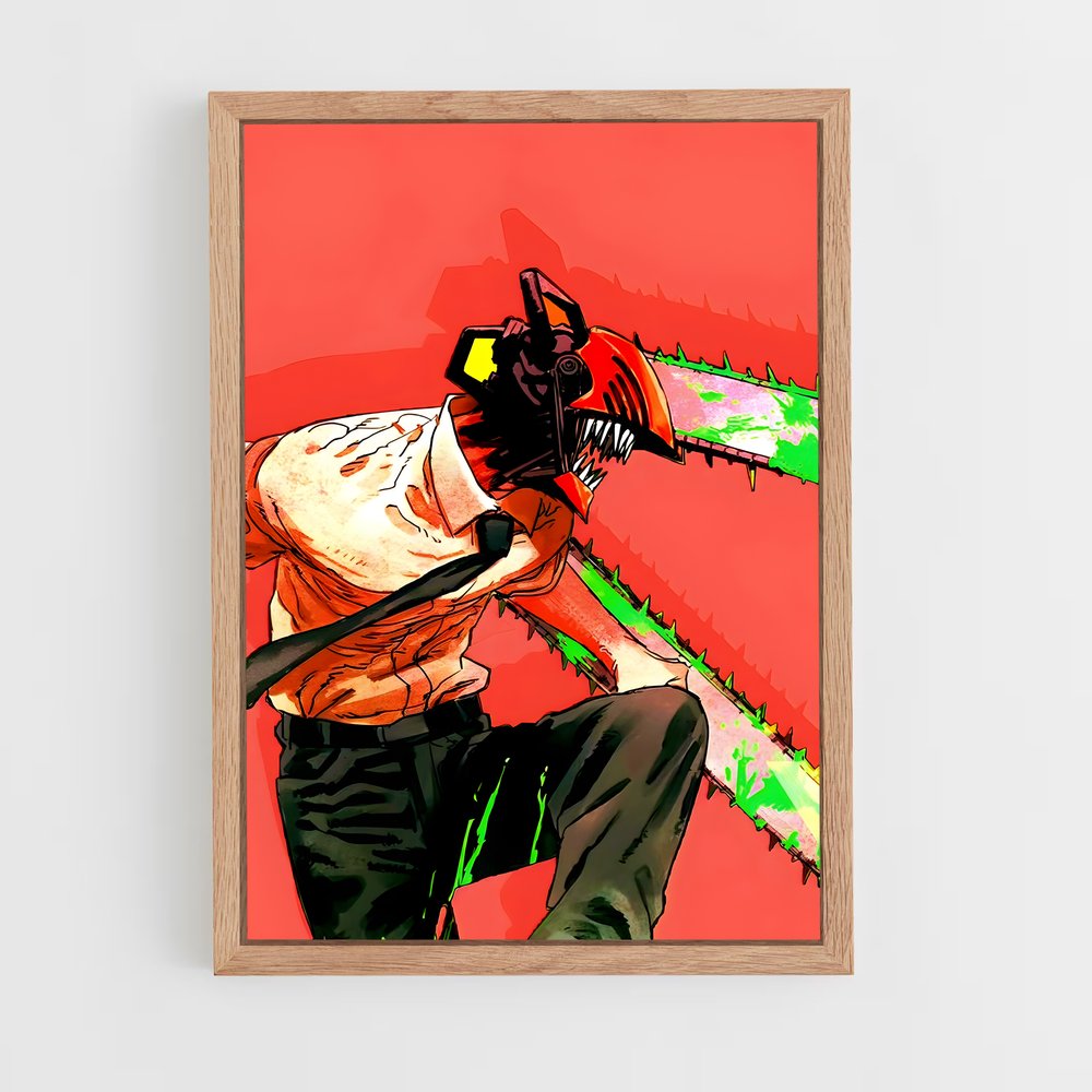 chainsaw-man-5 cadre Bois clair