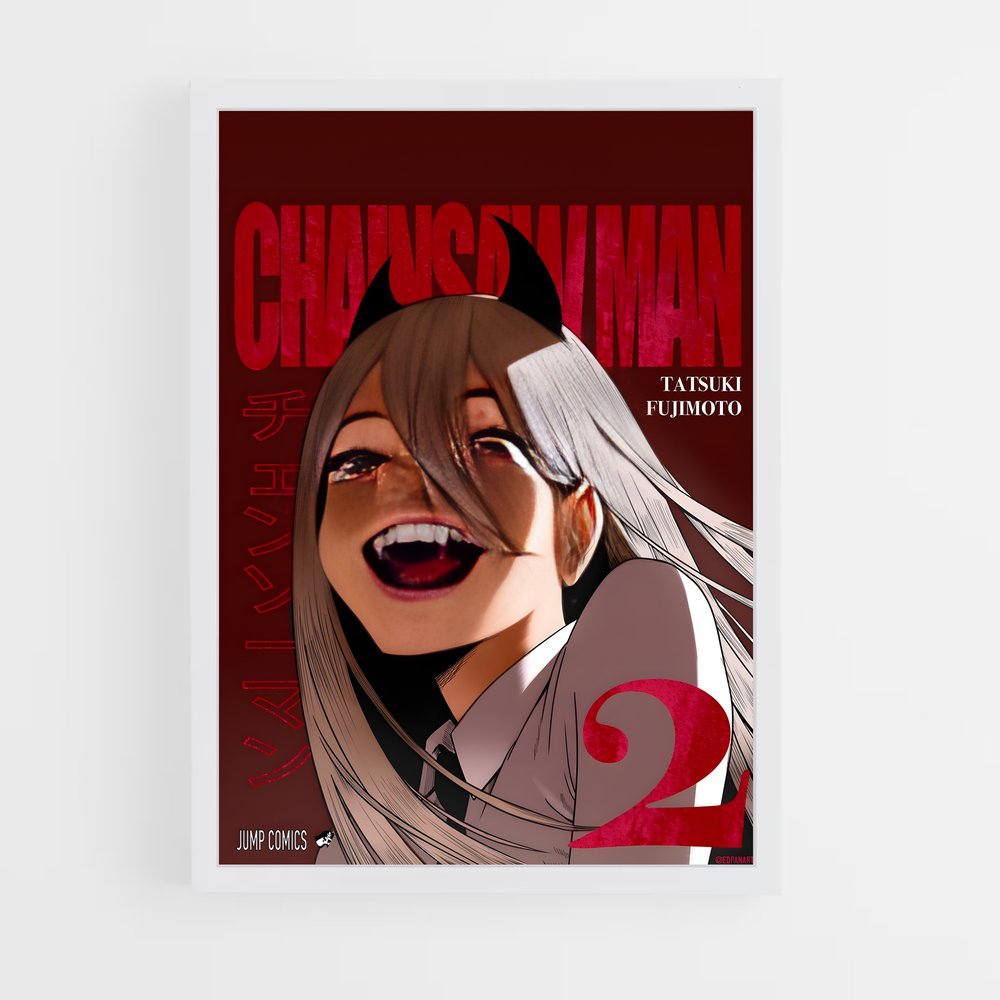 chainsaw-man-9 cadre Blanc