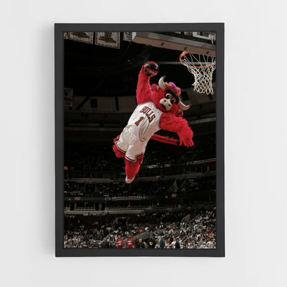 Poster Mascotte Chicago Bulls