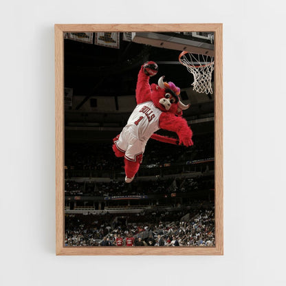 Poster Mascotte Chicago Bulls