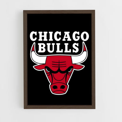 chicago-bulls-4 cadre Bois foncé