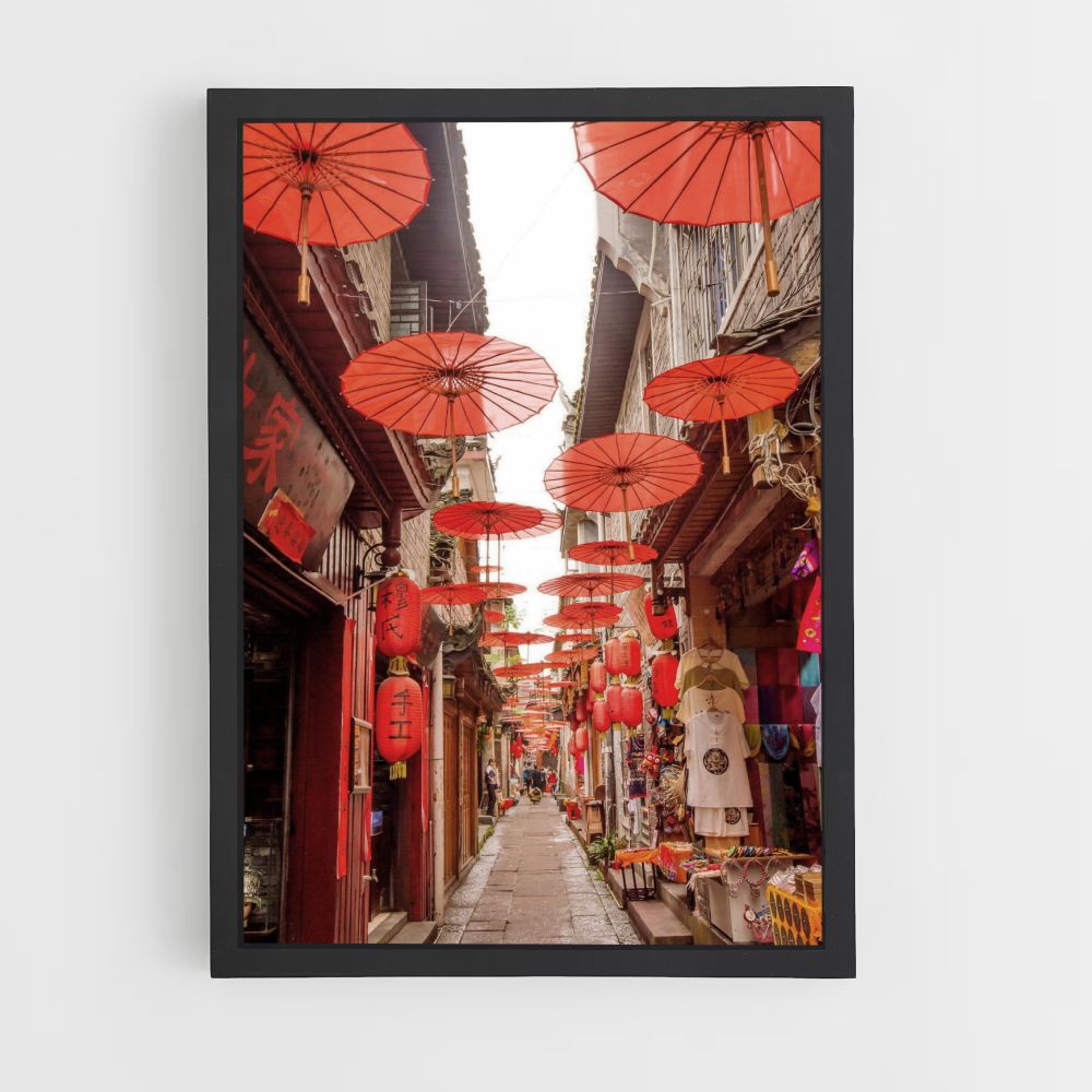 Poster Chine Rouge