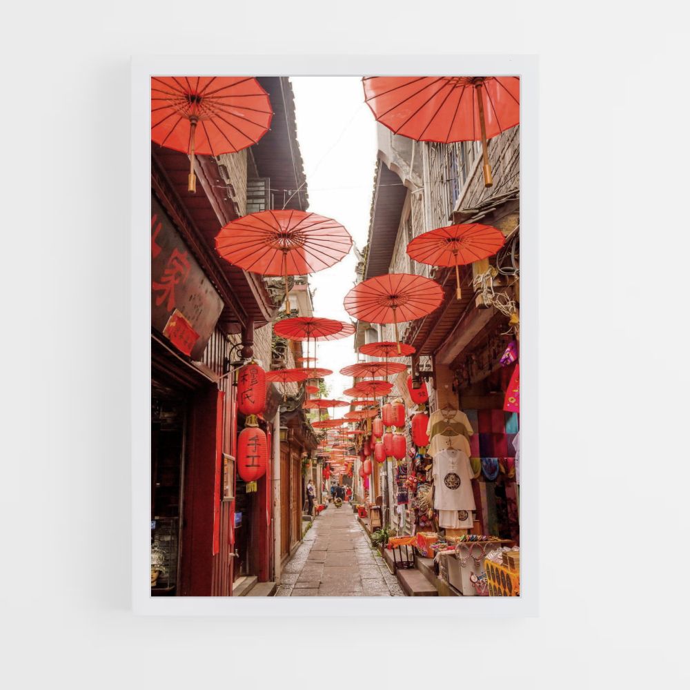 Poster Chine Rouge