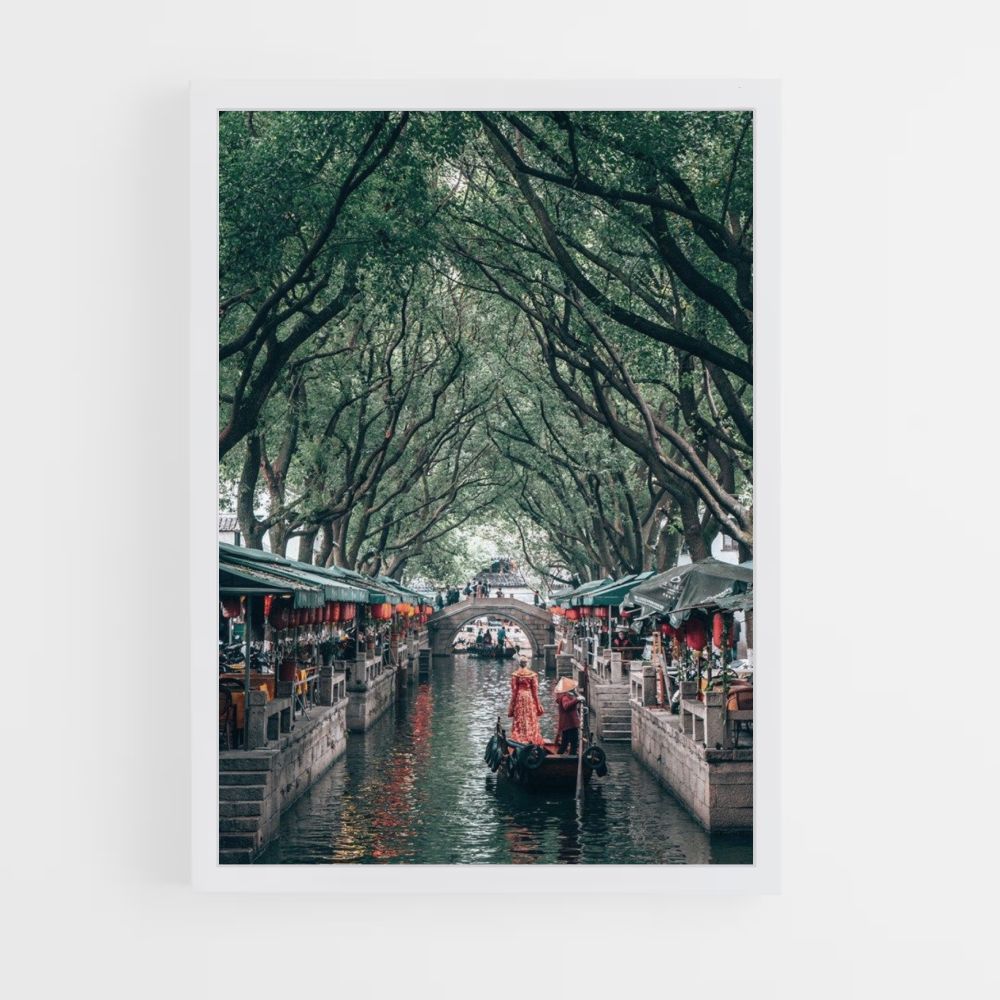 Poster Bateau Chine