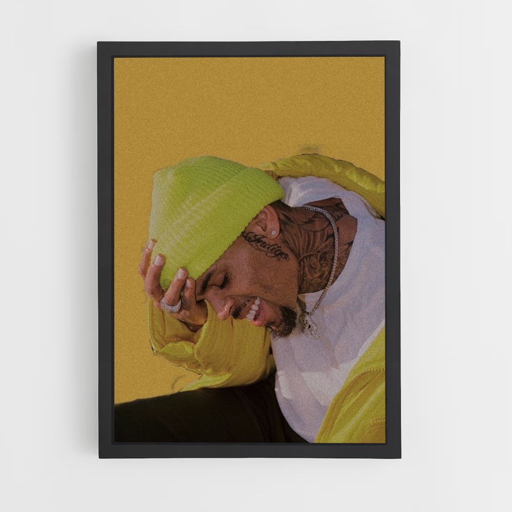 Poster Chris Brown Jaune