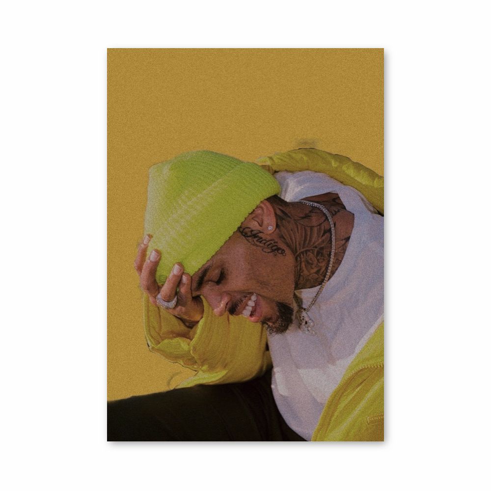 Poster Chris Brown Jaune