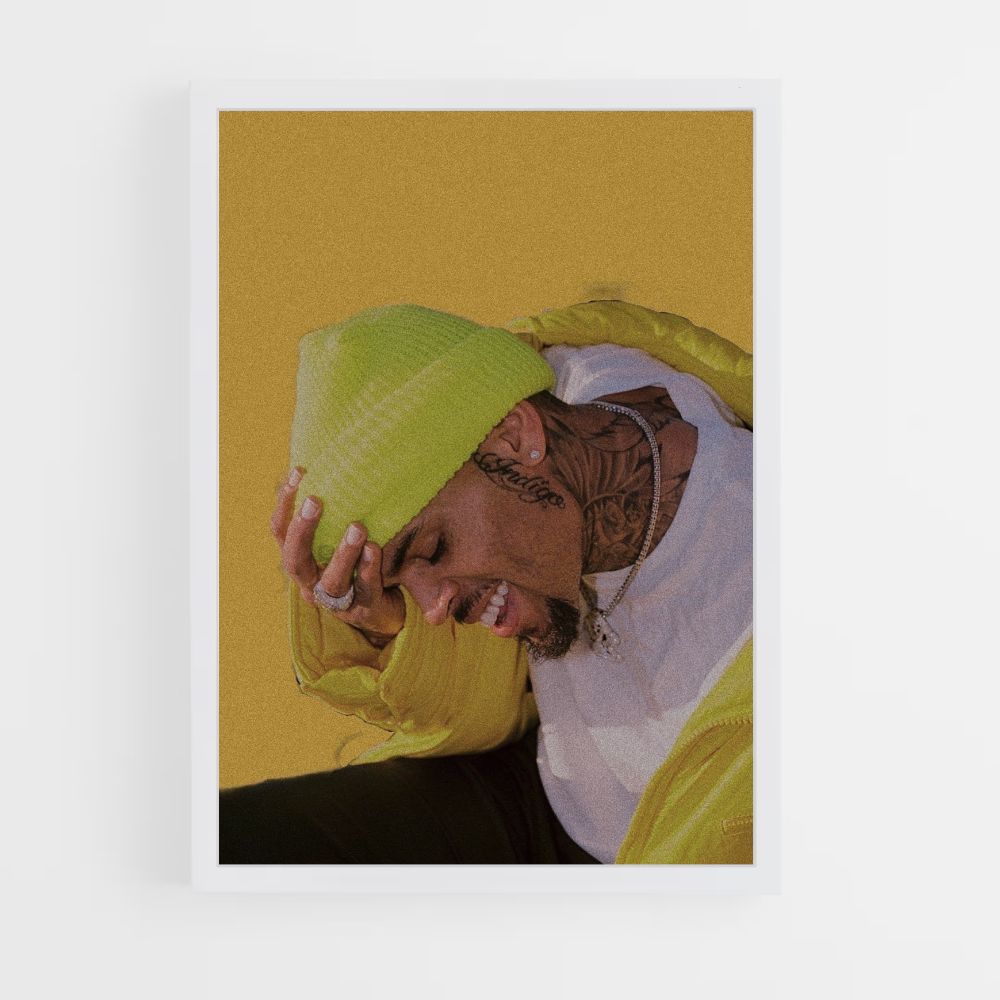 Poster Chris Brown Jaune