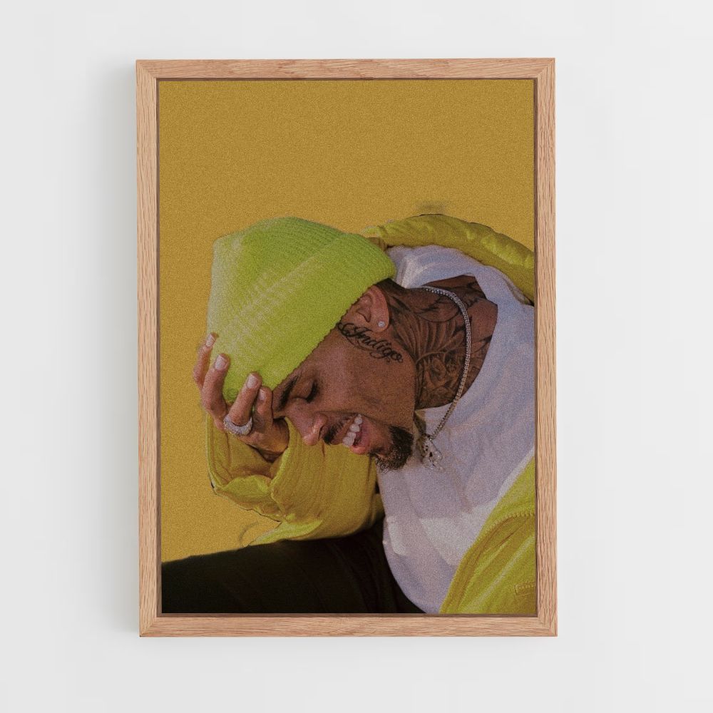 Poster Chris Brown Jaune