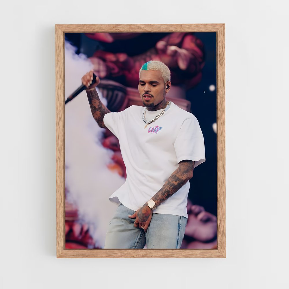chris-brown-3 cadre Bois clair