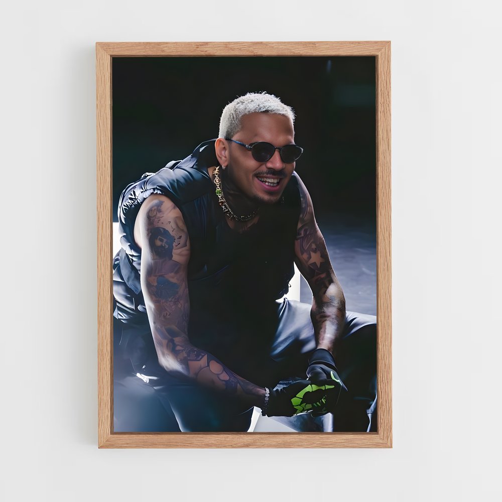 chris-brown-4 cadre Bois clair