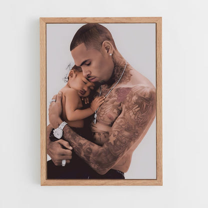 chris-brown-9 cadre Bois clair
