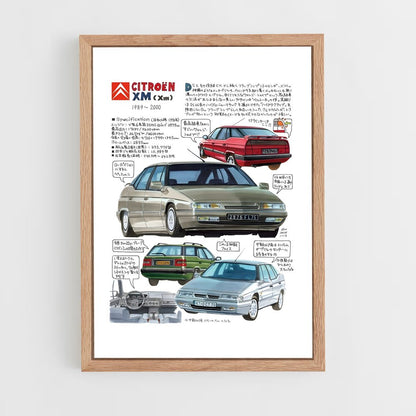 citroen-5 cadre Bois clair