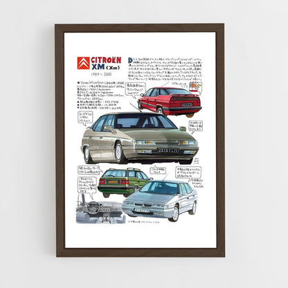 citroen-5 cadre Bois foncé