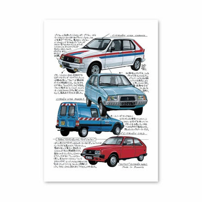 Poster Citroen Dessin