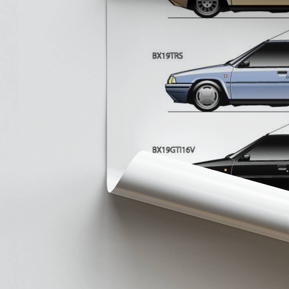 Poster Citroen BX Modèles