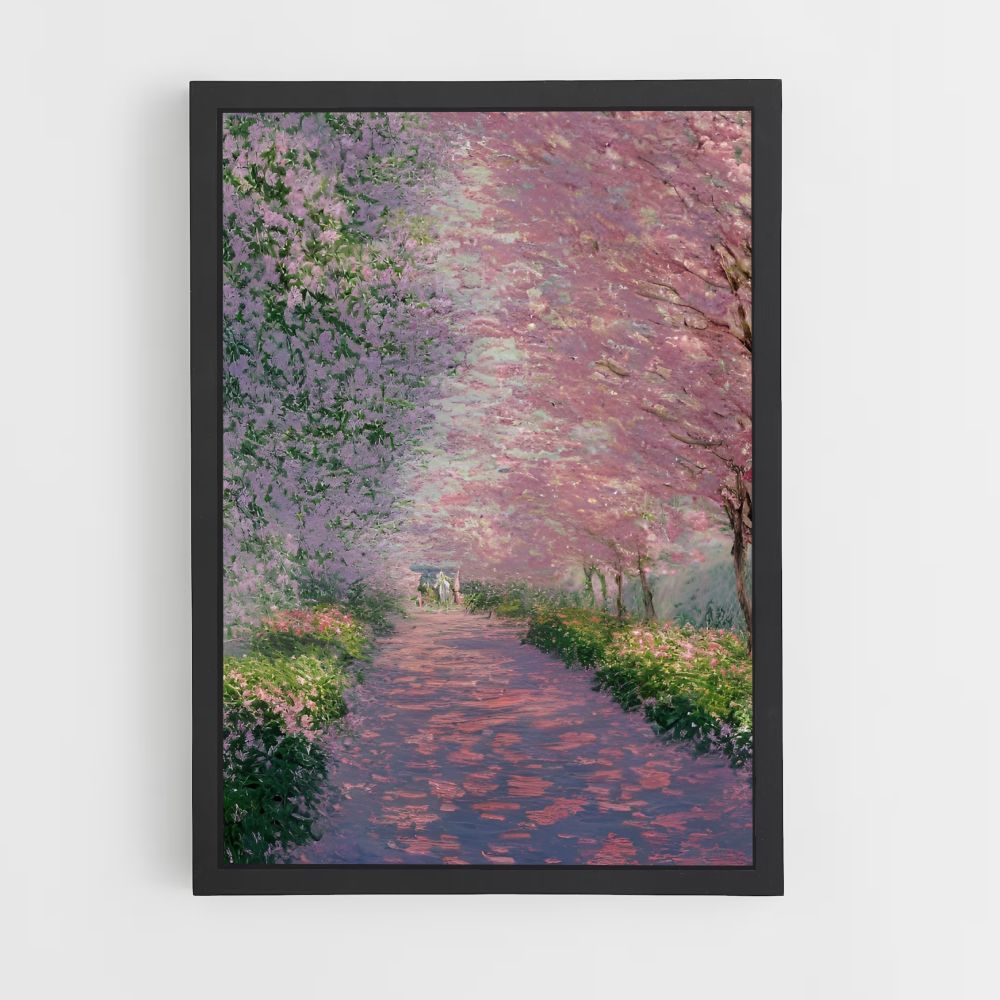 Poster Monet Fleurs de cerisiers